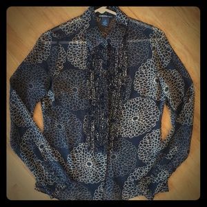 Vivienne Tam Black 100% Silk Blouse